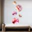 Ensemble de 5 décorations murales Eruption of Rasberry Blush Joy V