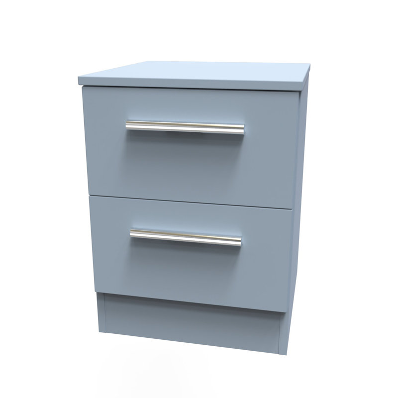 Bhaga 37cm W Manufactured Wood Bedside Table, Denim