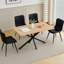 44cm H Cotton Upholstered Metal Side Chair-4628362