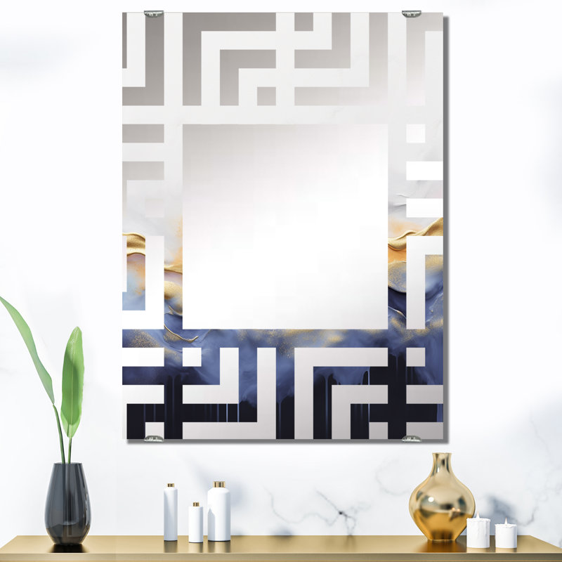 Limbert - Miroir mural à encre liquide abstrait MIR137800, 40 po x 30 po