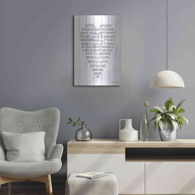 «Love is patient II» par Cindy Jacobs, art mural en métal