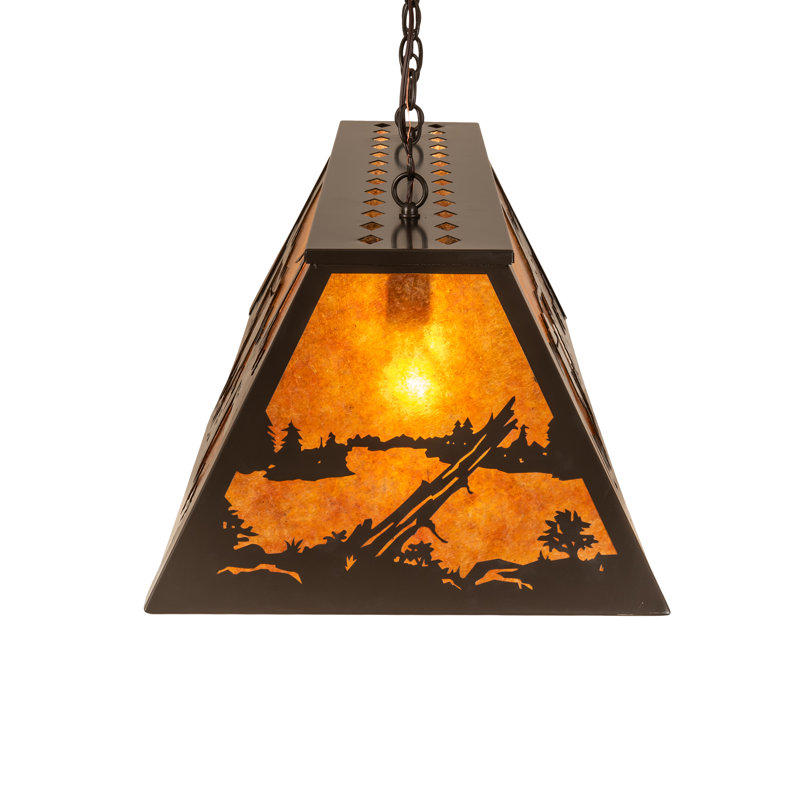 Rustic Lodge 6 - Light Pendant, 16" H x 17" W x 48" L