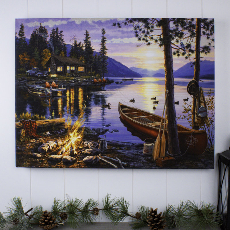 Art mural à DEL 18 x 24, Mountain Retreat