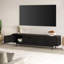 75" TV Stand for TVs up to 85" with Fluted Doors, Storage & Cable Management — Black Grain Mid-Century Modern Media Console for Living Room | Whitman-983890289-948202705