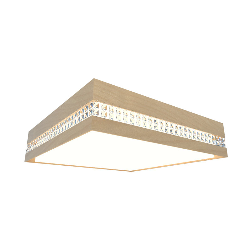 Maple and Crystal LED Flush Mount Ceiling Light