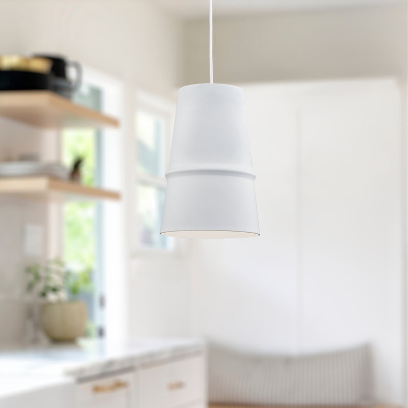 1 - Light Single Pendant, White