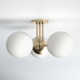 Luna 3 Light Glass Semi Flush Mount