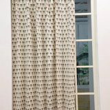 Fabdivine Block Print Handmade Sheer Panel Block Print Plated Curtain, kohinoor