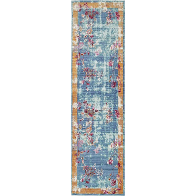 Tapis bleu Donminique