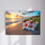 Art mural en verre trempé Tropical Beach Plumeria-130441499