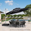 Leeven 3.65m Cantilever Parasol With Base-2141420773