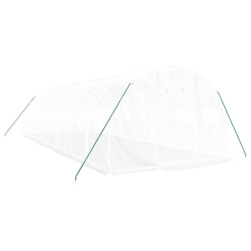 Bristyn Hobby Greenhouse, 200cm H x 800cm W x 300cm D, White