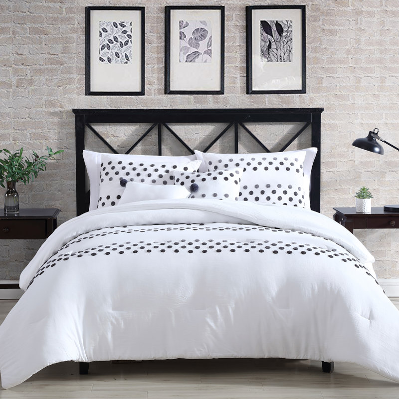 Modern Threads 5 Piece Washed-Tufted Comforter Set Mia, Queen Comforter + 4 Additional Pieces