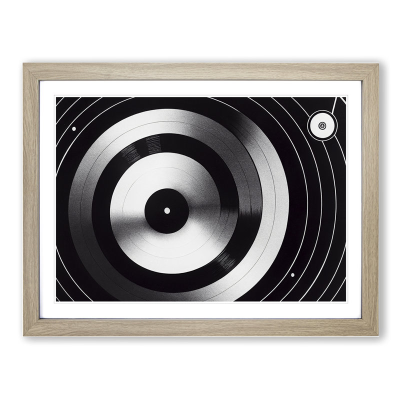 Expressive Vinyl Record - Framed Print, 46cm H x 64cm W x 2cm D, Oak Framed