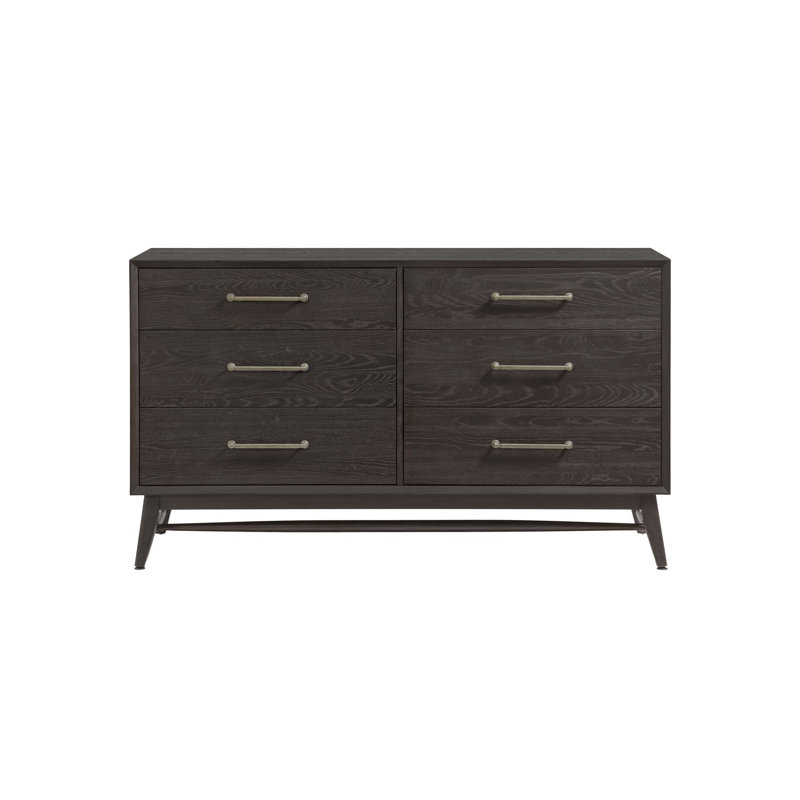 Commode double 6 tiroirs Catriona, Noir