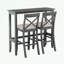 Ensemble de salle à manger rectangulaire en bois avec 2 chaises-409046755-409046754-409046753