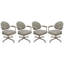 4 chaises de salle à manger pivotantes en métal - Style M-70-129680735-72467236-72467233