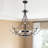 6 Light Dimmable Elegant Black Crystal Chandelier