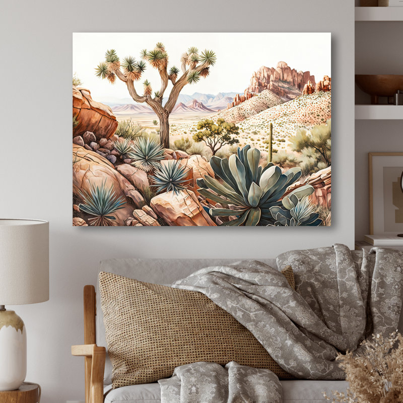 Désert, art mural sur toile, Arizona, H 12 po x l 20 po x P 1 po, Toile tendue