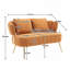 Causeuse en tissu Donneta Boucle-385583251