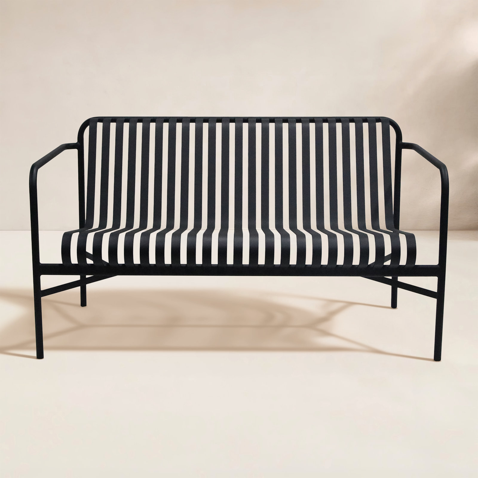 Abra 53" Patio Loveseat, Black