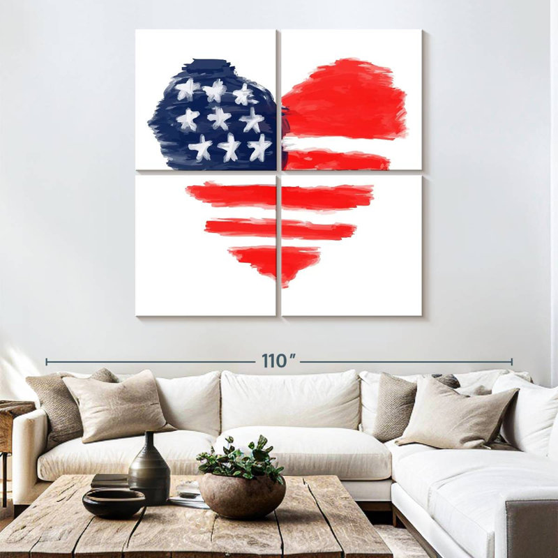 Borges Memorial Day Heart, H 74 po x l 74 po