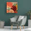 Art mural sur toile tendue - «Autumn Flare - Square» par Gail Fraser pour décoration de salon, de chambre à coucher ou de bureau - 35 x 35-2076997782