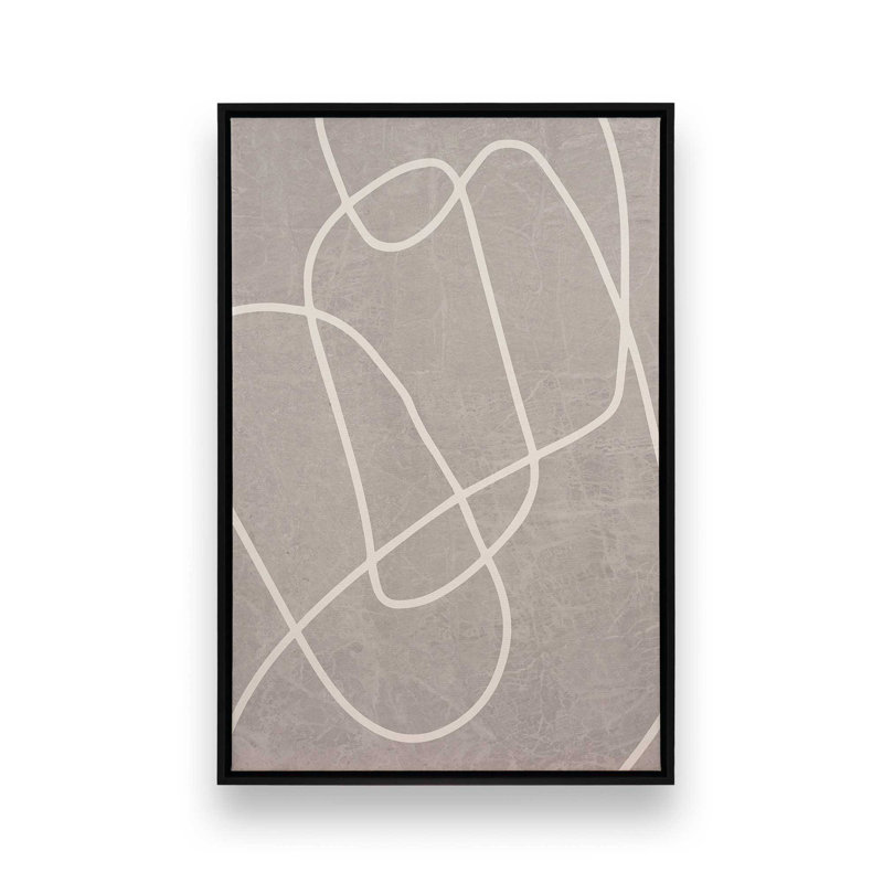 Silent Journey v2, Toile avec cadre flottant noir satiné, H 36,75 po x l 24,75 po x P 1,75 po