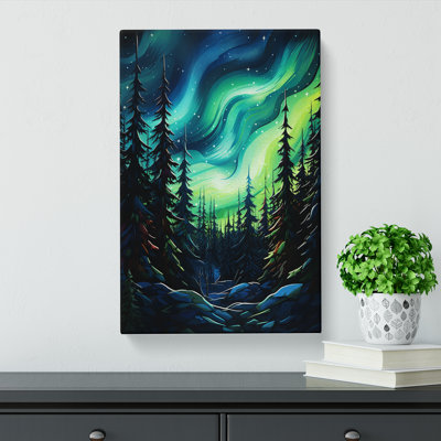 Northern Lights Abstract - Wrapped Canvas