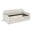 Lit de jour rembourré beige avec couchette amovible et lit de charge simple pliable -