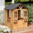 45"W x39"D Outdoor Wooden Playhouse For Kids, Outdoor Garden Pretend Play Games, Adventure Cottage, With Working Door, Windows, Service Station, Flowers Pot Holders-108534455