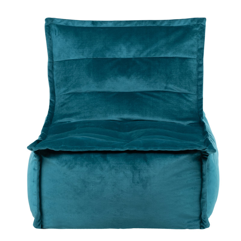 Dolce Velvet Lounger Bean Bag, Teal Green
