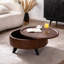 Table basse ronde avec plateau de rangement dissimulé amovible (table incluse seulement)