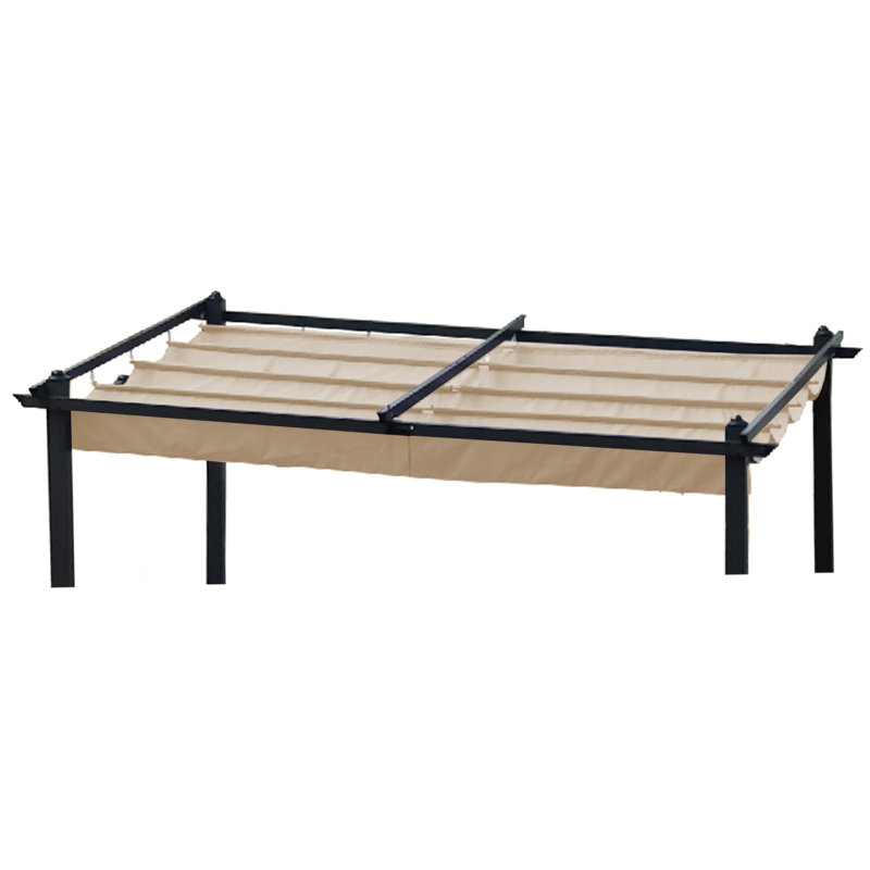 Toile de protection supérieure kaki pour pergola 13 x 10 pi - tissu de remplacement extérieur protégé, imperméable et facile à installer