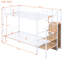 Lit simple superposé au-dessus de métal en blanc avec côté et garde-robe - Pratique, élégante et polyvalente-121104105-121104106