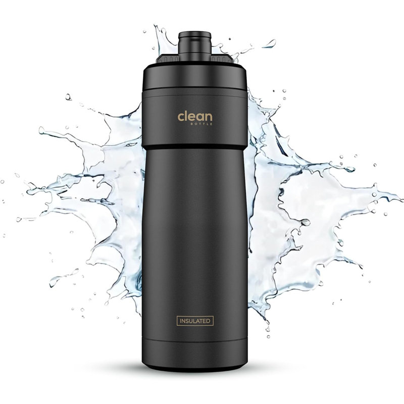 Clean Bottle Water Bottle, Black