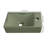 Felix 15 in. W x 8.5 in. D Modern Wall Mounted Rectangular Ceramic Space-Saving Mini Bathroom Sink, Right-Side Faucet Hole, Matte Olive-113434463