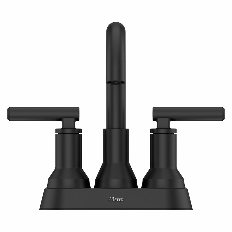Capistrano Centerset Bathroom Faucet with Drain Assembly, Spot Defense Matte Black