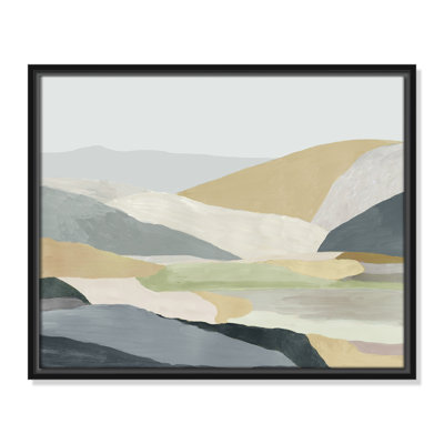 Warm Hills I - Picture Frame Painting Print on Canvas