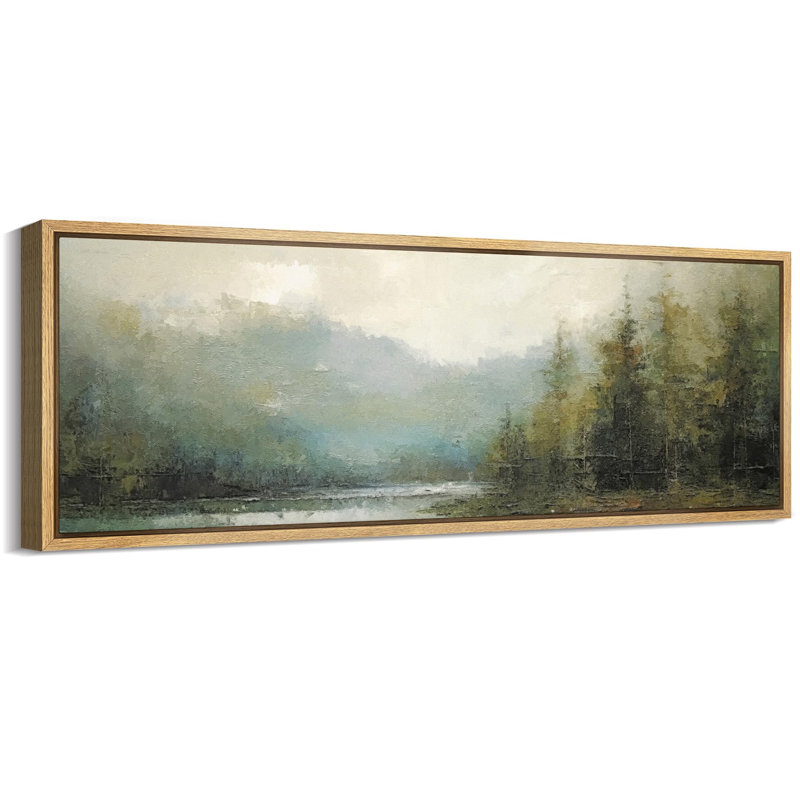 Tranquil River Andest, reproduction encadrée, H 20 po x l 60 po, Naturel