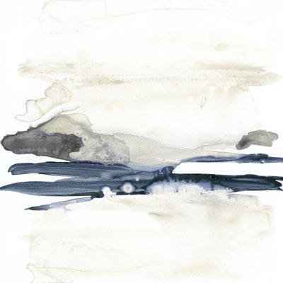 Navy Horizon Line II by Jennifer Goldberger - Wrapped Canvas Painting