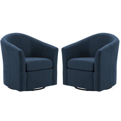 Aunna Upholstered Swivel Barrel Chair