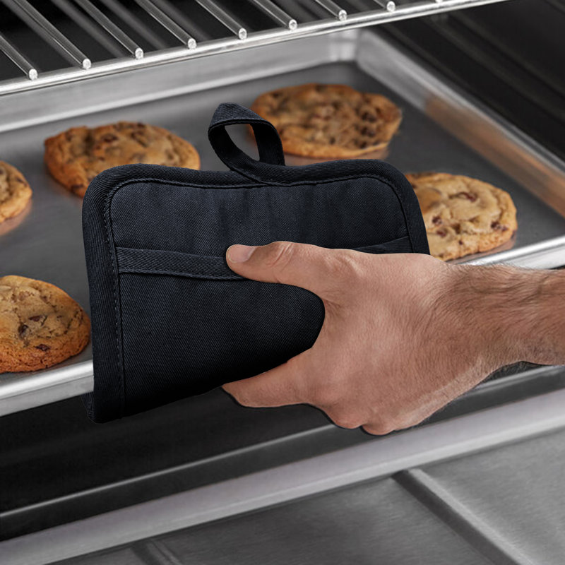 FabStyles Cotton Potholder Set, Black