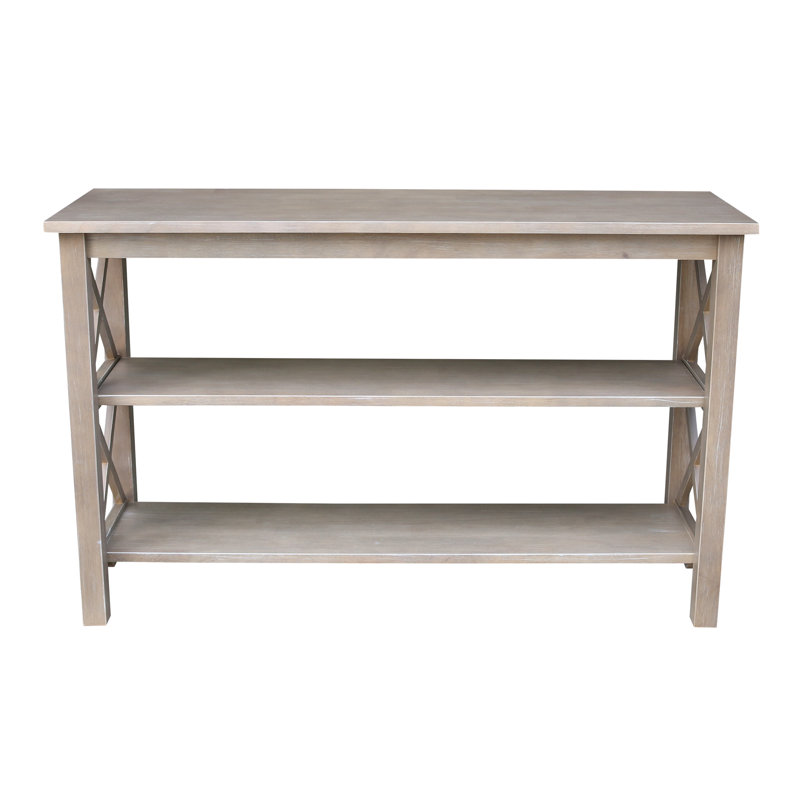 Console en bois massif 48 po Rossitano, Taupe-gris délavé