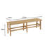3-Seater Garden Bench Teak Seat Synthetic