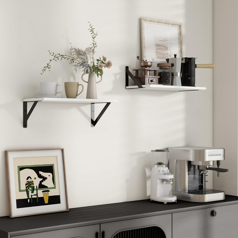 Floating Shelves For Wall, Set Of 2 Wall Mounted Shelves For Living Room, Bedroom, Home Office, Bathroom, Bookshelf, And Decor