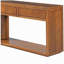 Console de 55 po, table d'entrée rustique avec tiroirs de rangement et tablette ouverte, table de canapé élégante pour le couloir et le salon (miel)