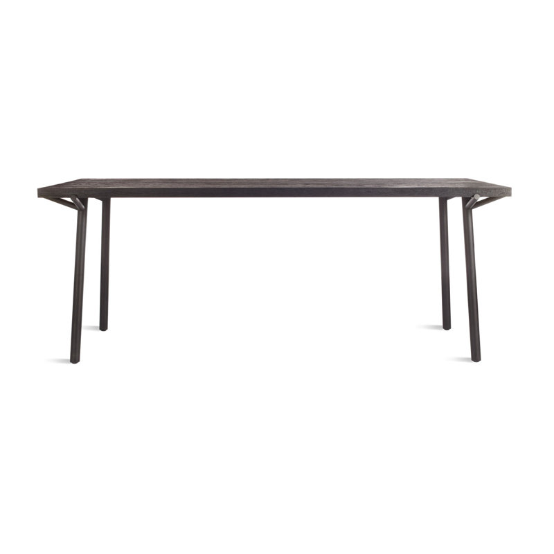 Branch Solid Oak Dining Table, 33" W x 91" L, Black, Black Oak