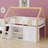 Space Saving Low Loft Bed with Storage Cabinets
