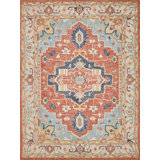 Exquisite Rugs Richmond Serapi Handmade Hand-Tufted New Zealand Wool On Canvas Beige/Red Area Rug